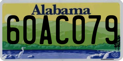 AL license plate 60AC079