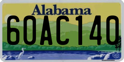 AL license plate 60AC140