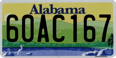 AL license plate 60AC167