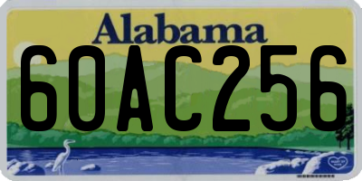 AL license plate 60AC256