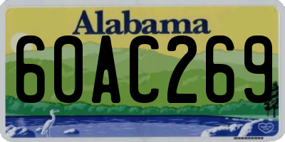 AL license plate 60AC269