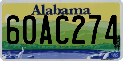 AL license plate 60AC274