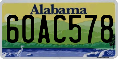 AL license plate 60AC578