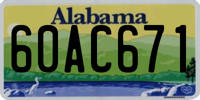 AL license plate 60AC671