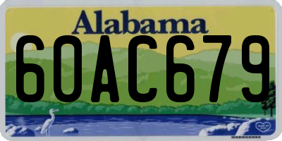 AL license plate 60AC679
