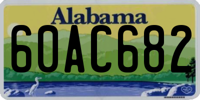AL license plate 60AC682