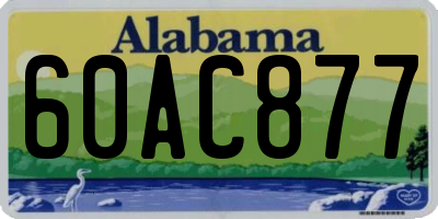 AL license plate 60AC877
