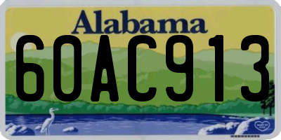 AL license plate 60AC913