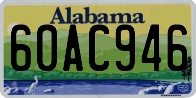 AL license plate 60AC946