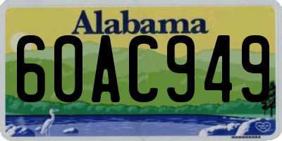 AL license plate 60AC949