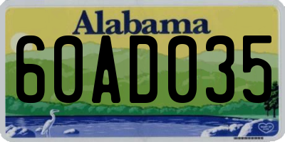 AL license plate 60AD035