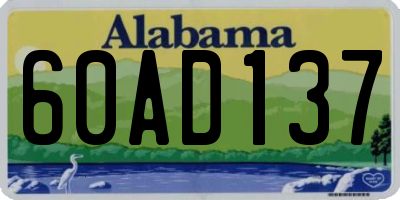 AL license plate 60AD137