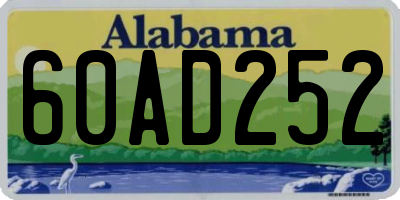 AL license plate 60AD252