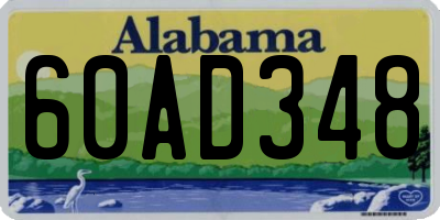 AL license plate 60AD348