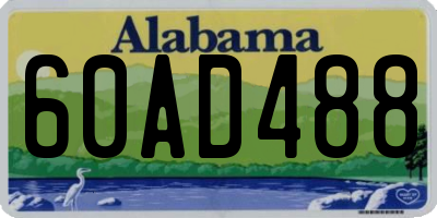AL license plate 60AD488