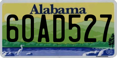 AL license plate 60AD527
