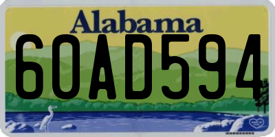 AL license plate 60AD594