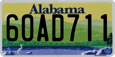 AL license plate 60AD711