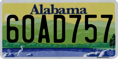 AL license plate 60AD757