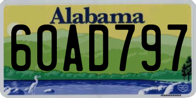 AL license plate 60AD797