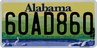 AL license plate 60AD860