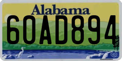 AL license plate 60AD894