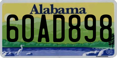 AL license plate 60AD898