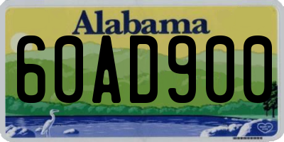 AL license plate 60AD900