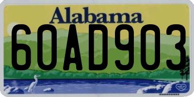 AL license plate 60AD903