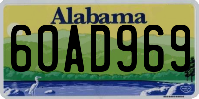 AL license plate 60AD969