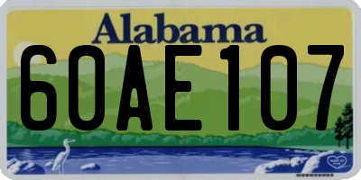 AL license plate 60AE107