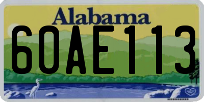 AL license plate 60AE113