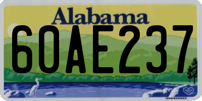 AL license plate 60AE237