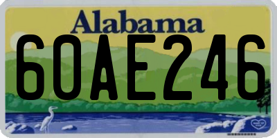 AL license plate 60AE246