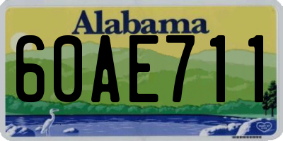 AL license plate 60AE711