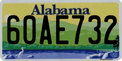 AL license plate 60AE732