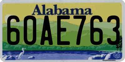 AL license plate 60AE763