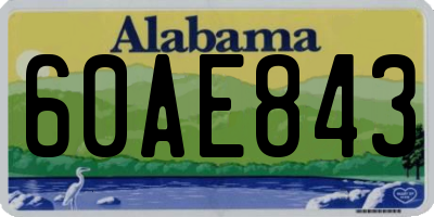 AL license plate 60AE843