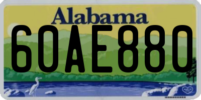 AL license plate 60AE880