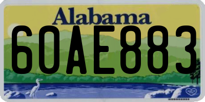 AL license plate 60AE883