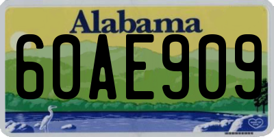 AL license plate 60AE909