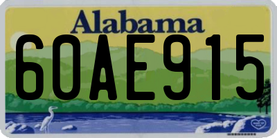 AL license plate 60AE915