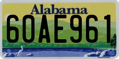 AL license plate 60AE961