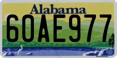 AL license plate 60AE977