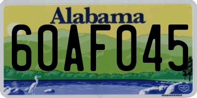 AL license plate 60AF045
