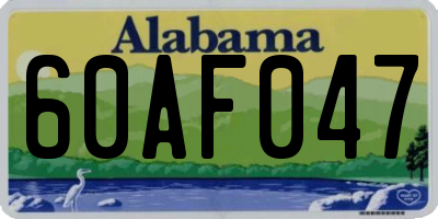 AL license plate 60AF047