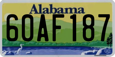 AL license plate 60AF187