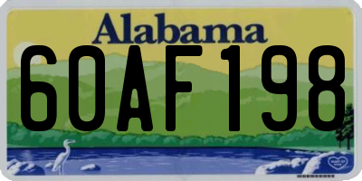 AL license plate 60AF198