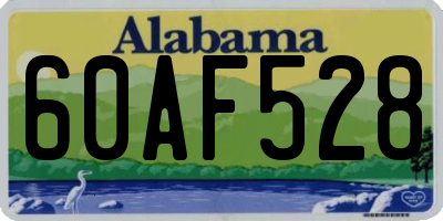 AL license plate 60AF528
