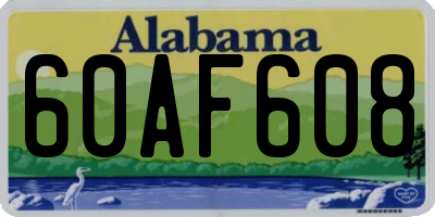 AL license plate 60AF608